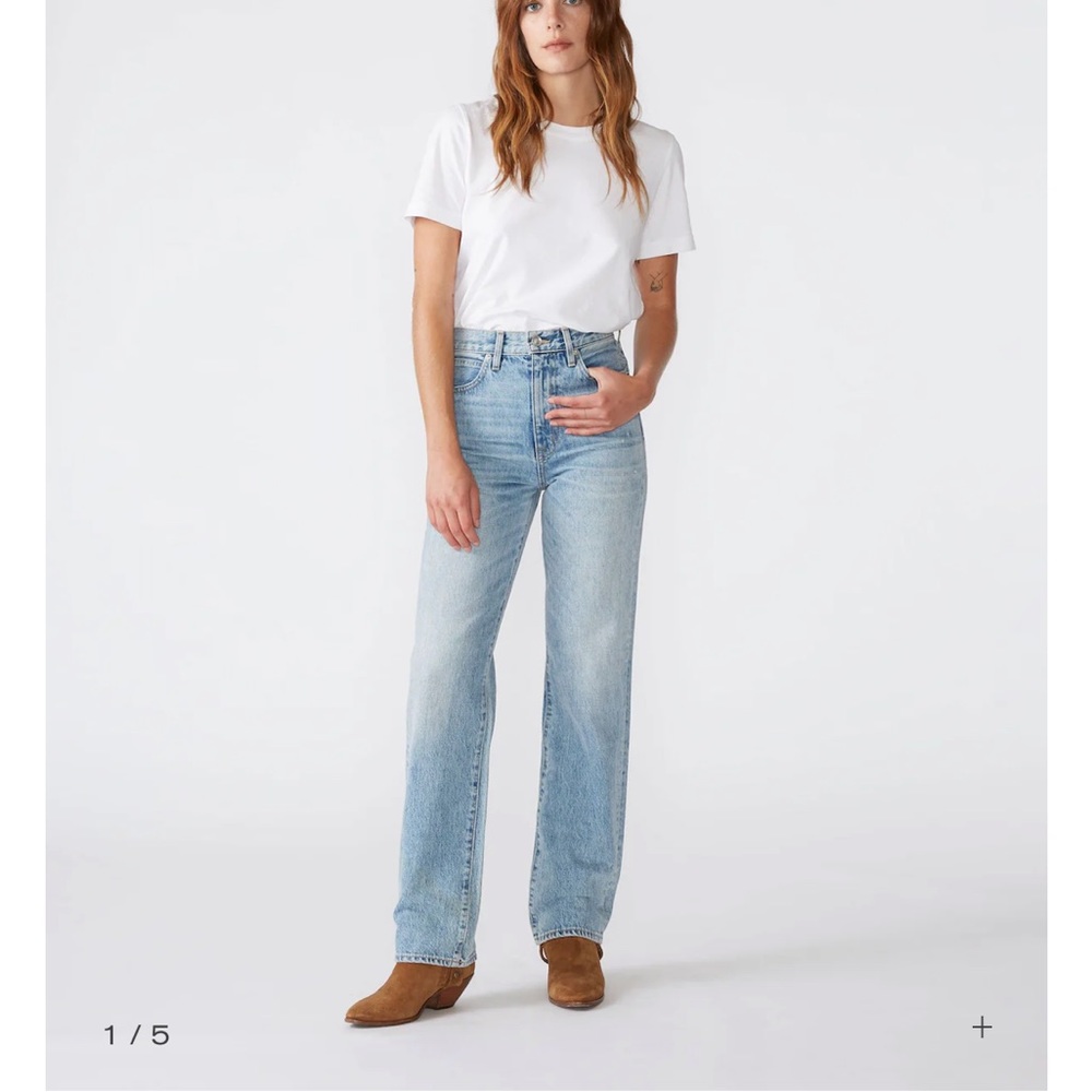 SLVRLAKE London jeans in heartache wash. straight leg light wash denim. size 28